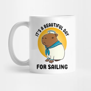 It's a beautiful day for sailing Capybara Sailor Mug